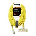 Defender Cable 12/3 Gauge, 50 ft SJTW POWERBLOCK w Lighted End, UL and ETL Listed Extension Cord DCE-311-42